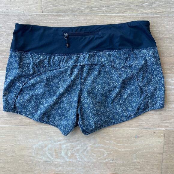 Lululemon Run Time Shorts Inkwell Sashiko Star sz 8 - Picture 2 of 5